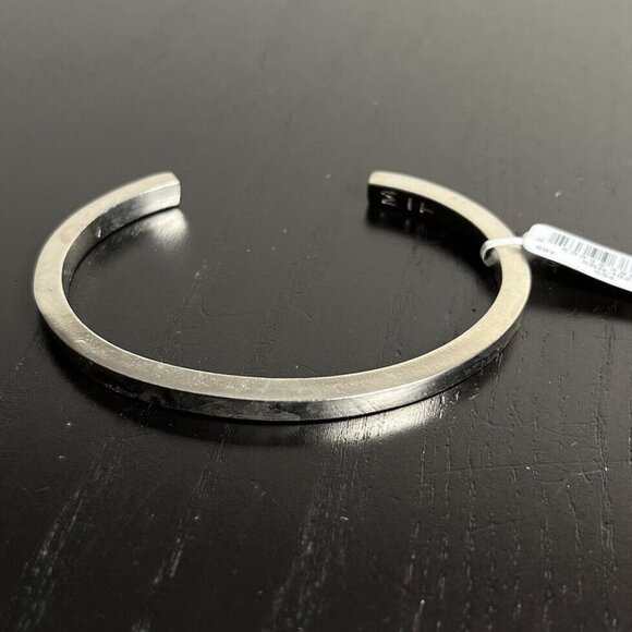 THE MONOTYPE 'The Tyler' Mens Silver-Plated Brass Square Cuff Bracelet NEW - Picture 1 of 7